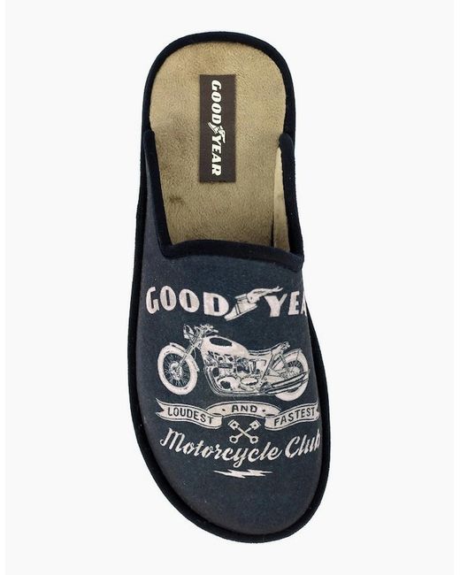Goodyear Blue Huxley Mule Slippers for men