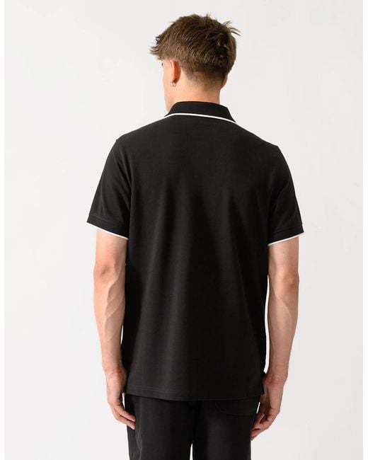 Belstaff Black Tipped Polo Shirt for men
