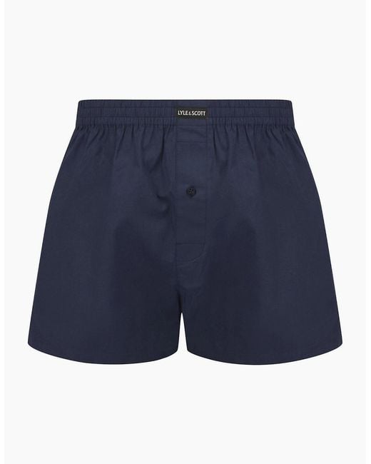 Lyle & Scott Blue Woven Boxer Trunk Underwear for men