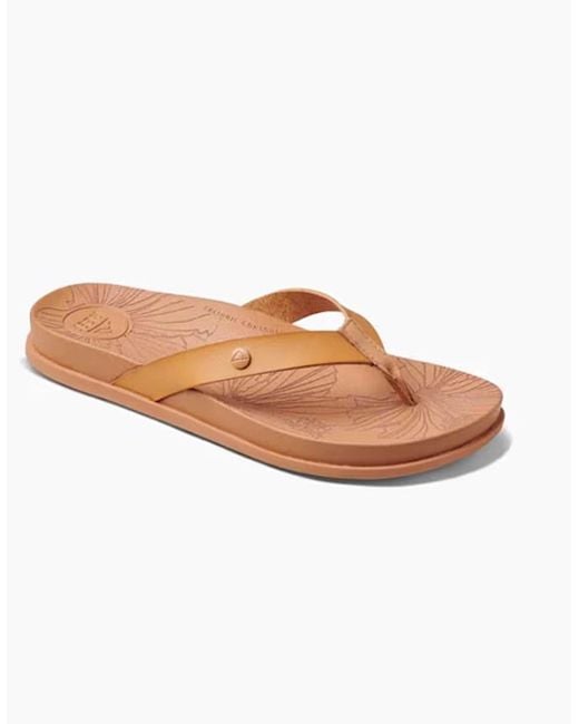 Reef Pink Cushion Porto Cruz Flip Flop Natural