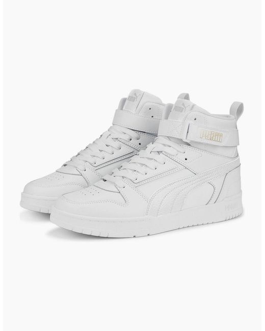 PUMA White Rbd Game High Top Trainers for men