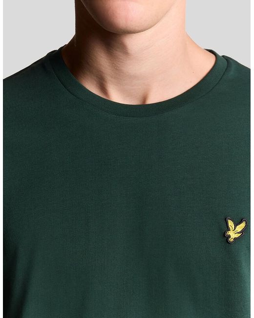 Lyle & Scott Green Cotton Crew Neck T-Shirt for men