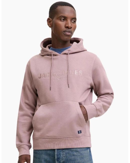 Jack & Jones Pink Bluloyal Hoodie for men