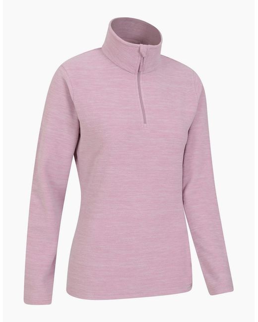 Mountain Warehouse Pink Ladies Snowdon Melange Fleece Top