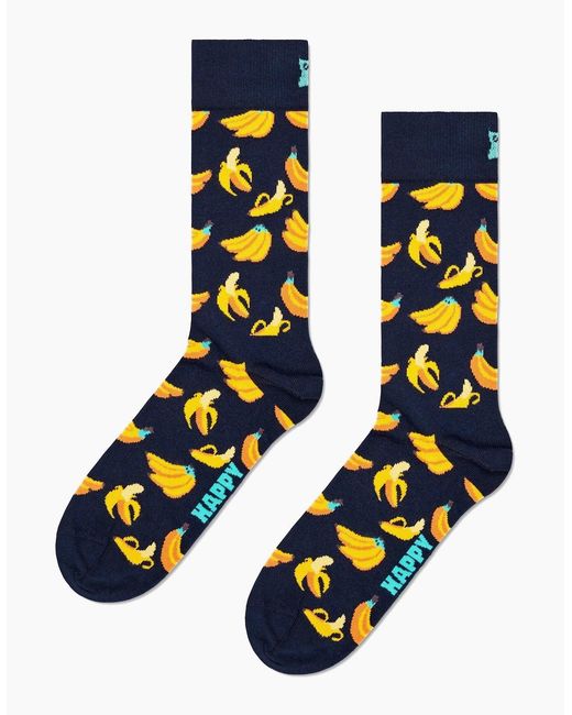 Happy Socks Blue 3-Pack Bananas, Cherries & Burgers Socks