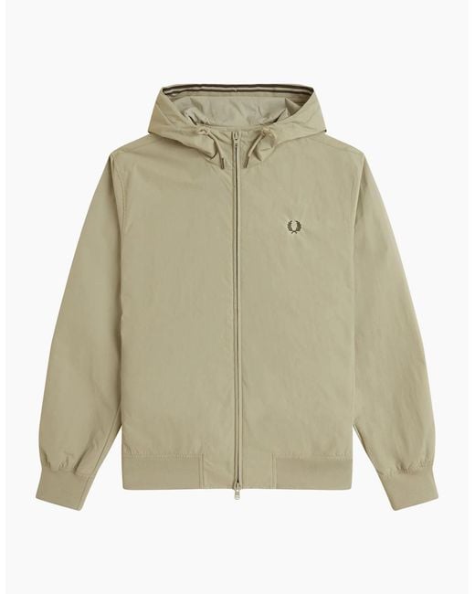Fred Perry Green Hooded Brentham Jacket for men