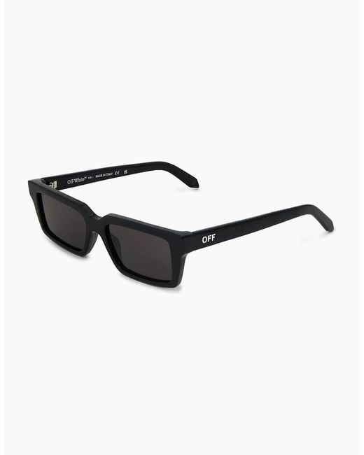 Off-White c/o Virgil Abloh Black Warren Rectangle Full Rim Sunglasses for men