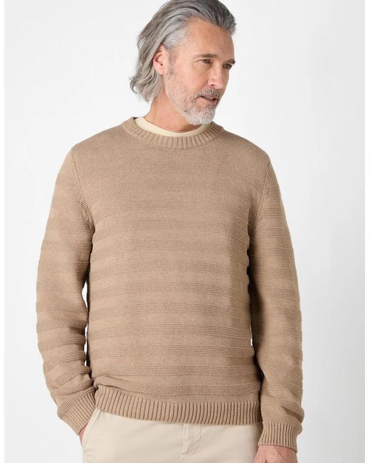 Oliver Sweeney Natural 100% Cotton Crew Neck Jumper for men
