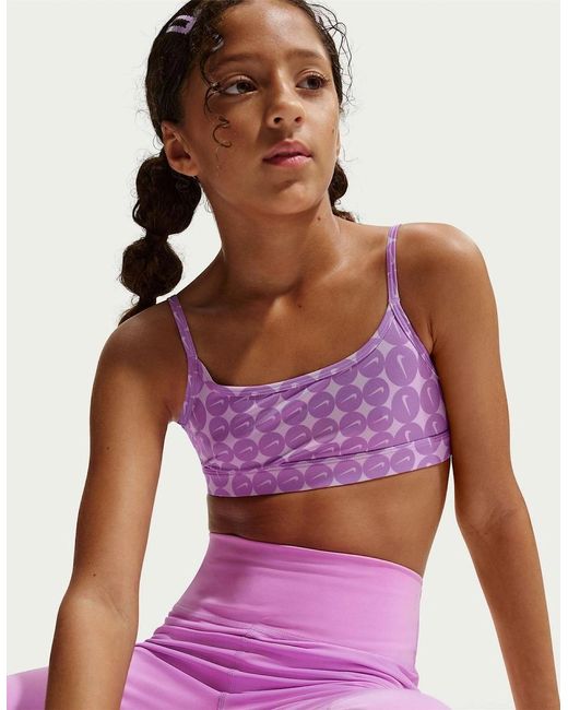 Nike Purple Scoop Neck Sleeveless Bralet Sports Bra