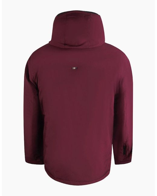 Aquascutum Purple Activehellid Parka Cordovan Burgundy Parka Jacket for men