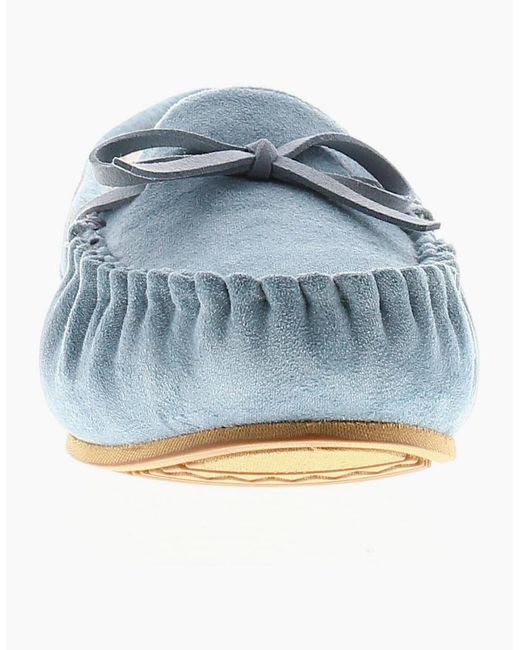 Strollers Blue Moccasin Slippers Faux Fur Matilda Uk Size