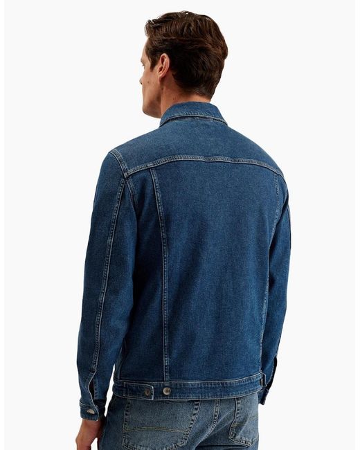 Ted Baker Blue Brisban Denim Trucker Jacket for men
