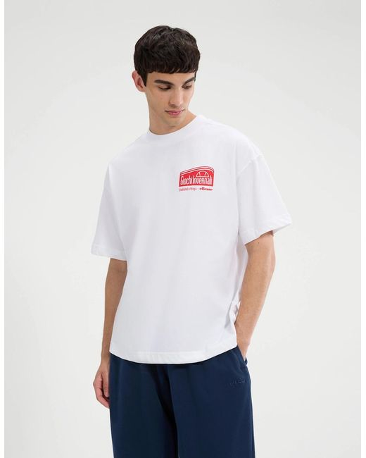 Ellesse White Suaven Tee for men
