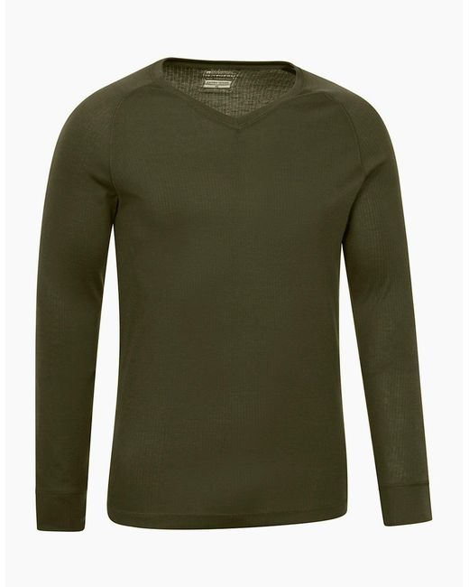 Mountain Warehouse Green Talus V Neck Thermal Top for men