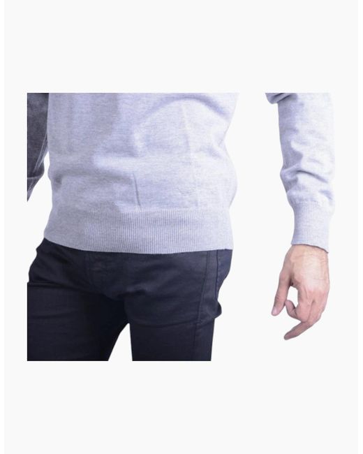 Armani Blue Emporio 8N1M41 Cardigan Long Sleeve V Neck Knitwear Pullover Jumper for men
