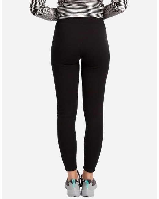 Trespass Black Ladies Fuzzy Sherpa Leggings