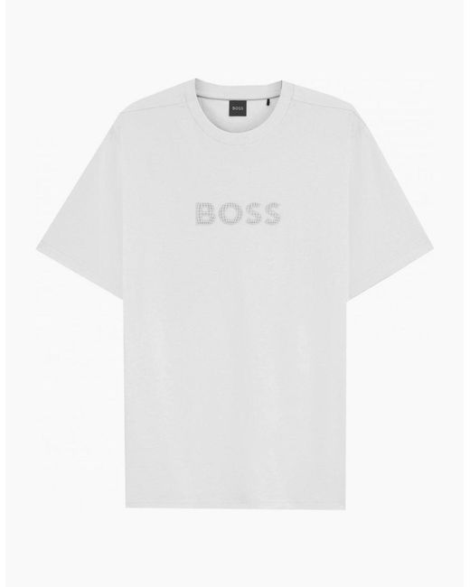Boss White Terrace Logo T-Shirt for men