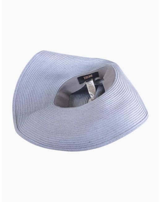 DIESEL Blue Cowbow 0Tade 96G Fadora Hat Casual Homburg Summer Tribly Cap Italy