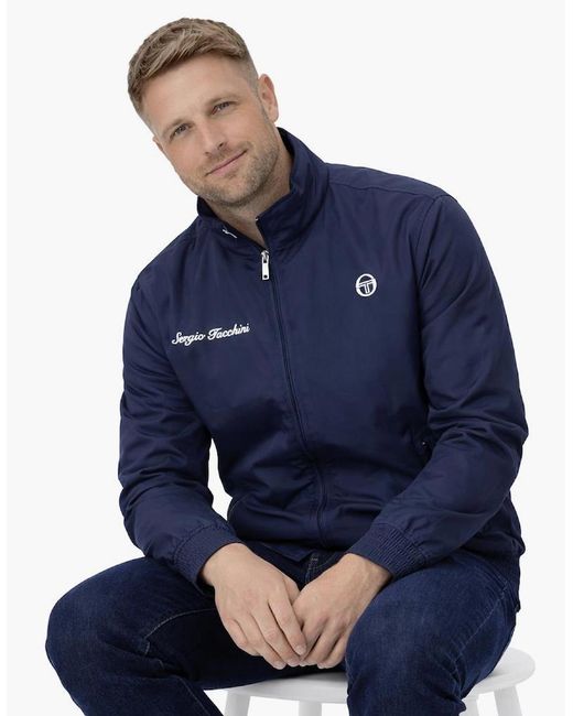 Sergio Tacchini Blue Brando Harrington Jacket Maritime for men