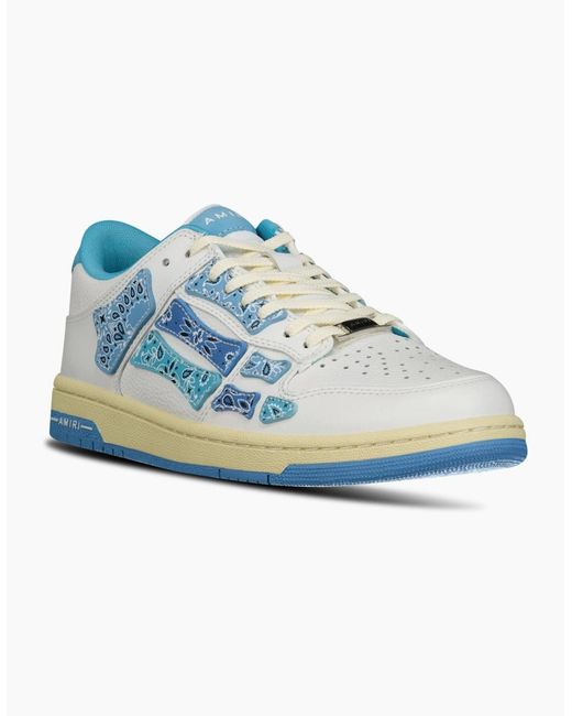 Amiri Blue Skeleton Low Top Bandana Trainers for men