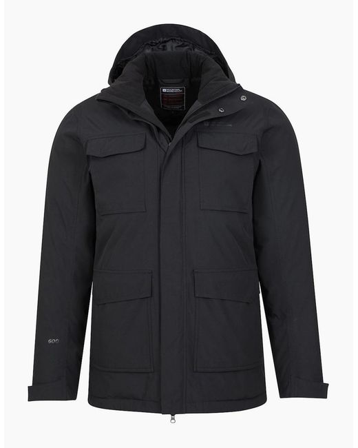 Mountain Warehouse Blue Concord Extreme Down Long Length Jacket for men