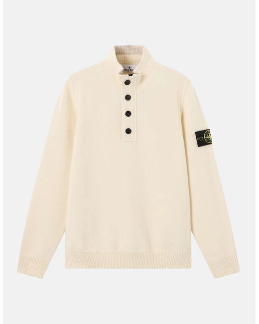 Stone Island Natural 1/4 Button 5100040 Sweater for men