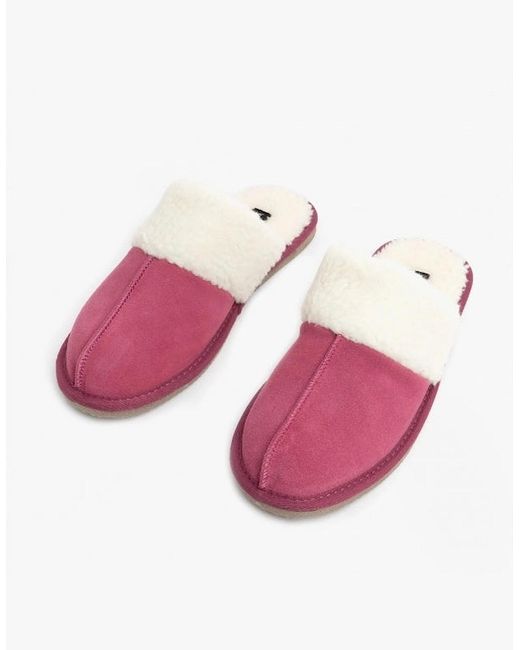 Hush Puppies Pink Arianna Suede Mule Slippers