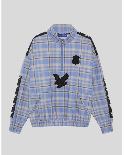 Lyle & Scott Blue Plaid Drill Top for men