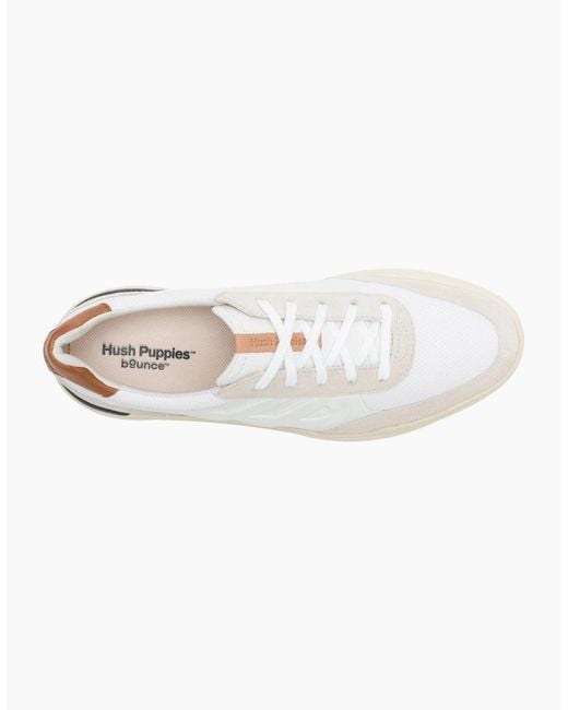 Hush Puppies White Wes Hp Sneaker Suede Trainers for men