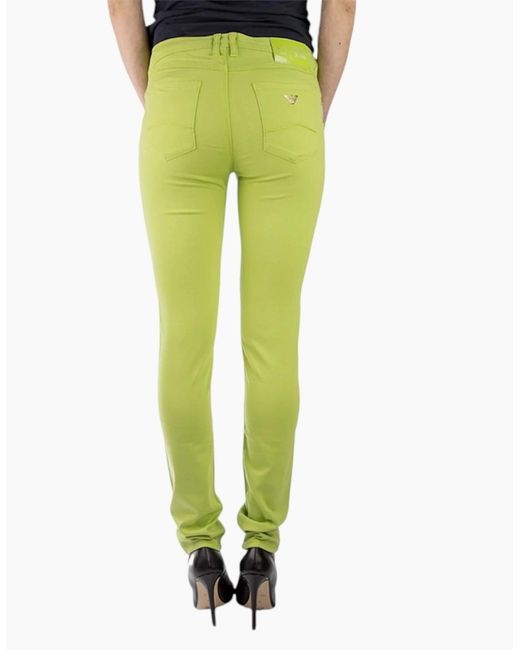 Armani Green Jeans V5J28 Denim Jeans Slim Fit Skinny Casual Stretchy Trousers
