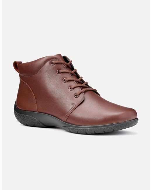 Hotter Brown Ellery Wide Fit Ankle Boots