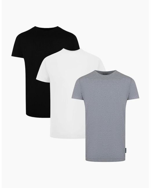 Palm Angels Black Tri-Pack Flag Logo Multicolour T-Shirts