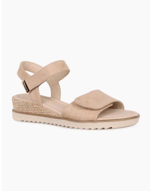 Tamaris Natural Iris Low Wedge Sandals