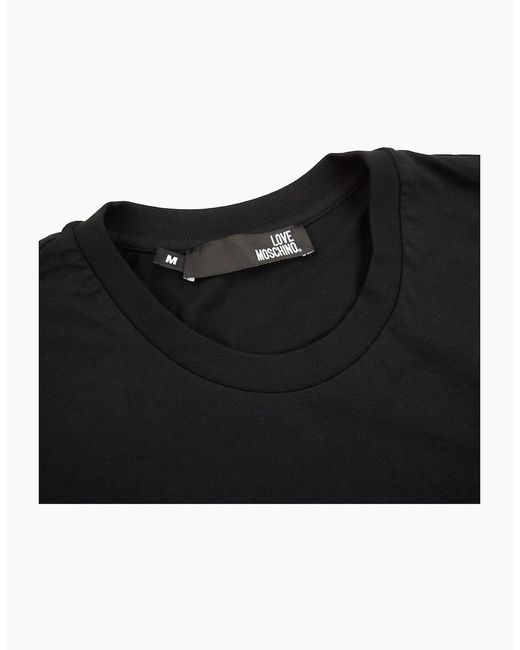 Love Moschino Black Authentic 3D Print T Shirt Mx1 for men