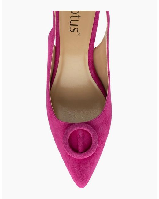 Lotus Pink Delfina Slingback Court Shoes
