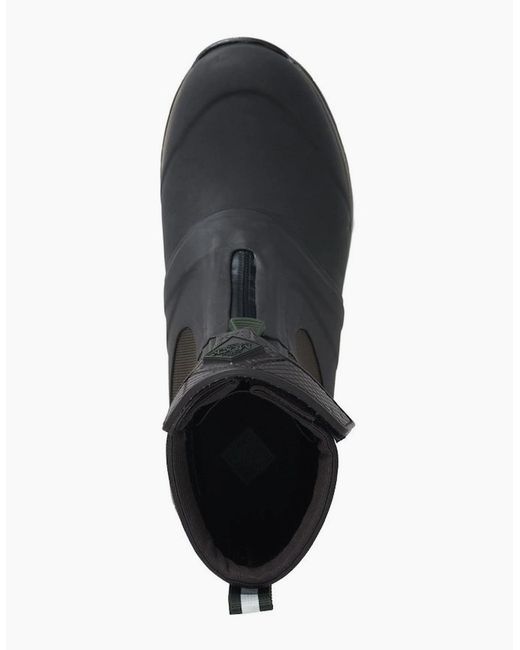 Muck Boot Black Apex Mid Zip Short Wellingtons for men