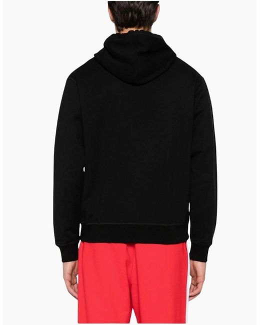 DSquared² Blue Cool Fit Embossed Maple Leaf Logo Hoodie for men