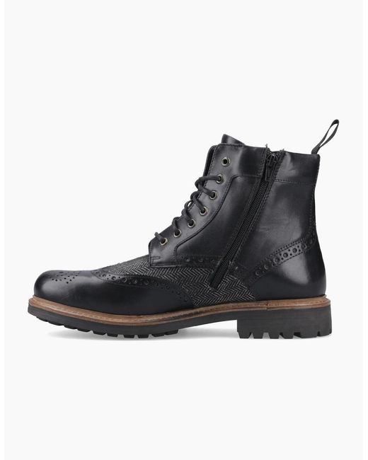 Hunter Black Loch Brogue Boots for men