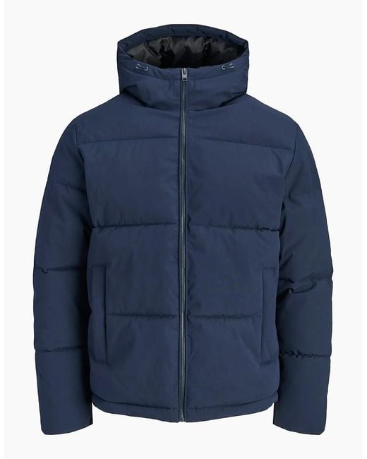 Jack & Jones Blue Puffer Jacket Sky Captain for men
