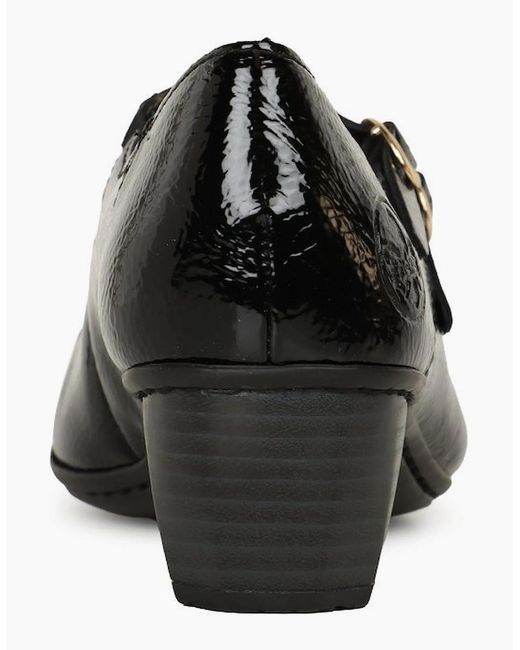 Rieker Black Tango Mary Jane Court Shoes