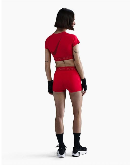 Nike Red Df Compression Fit Compression Shorts