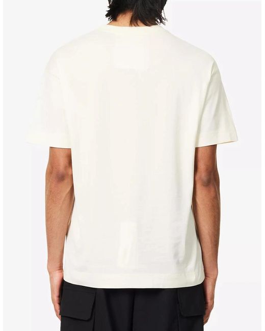 Givenchy White Embroidered 4G Logo Print T-Shirt for men