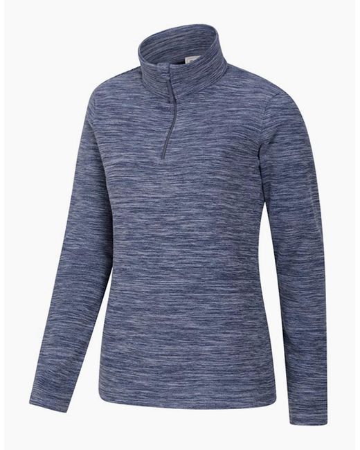 Mountain Warehouse Blue Ladies Snowdon Melange Fleece Top