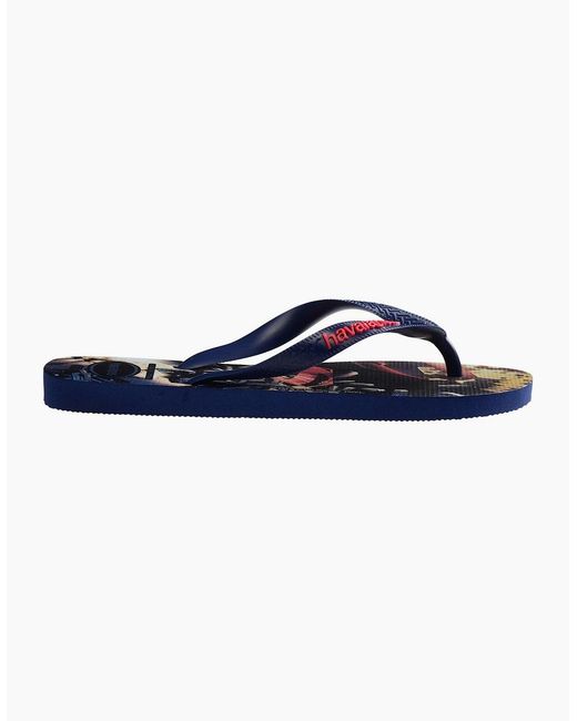 Havaianas Blue Super Graphic Print Flip Flop Sandals