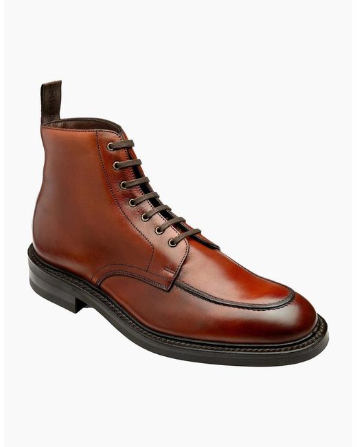 Loake Brown Gisbourne Apron Boot Mahogany for men