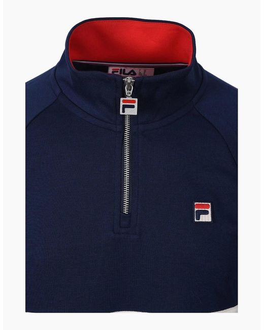 Fila Blue Rolando Half Zip /Gardenia for men