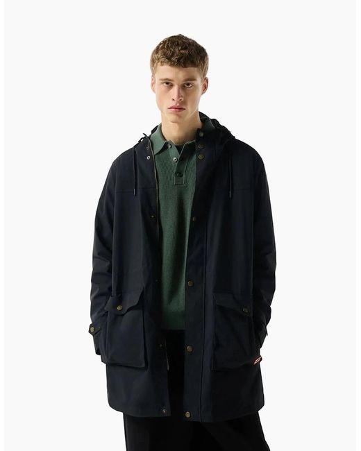 Hunter Black Lightweight Waterproof Rain Parkas for men