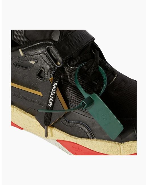 Off-White c/o Virgil Abloh Black Low Top Puzzle Couture Sneakers