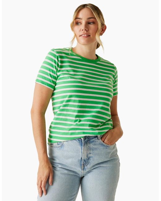 Regatta Red Ladies Bayletta Striped T-Shirt