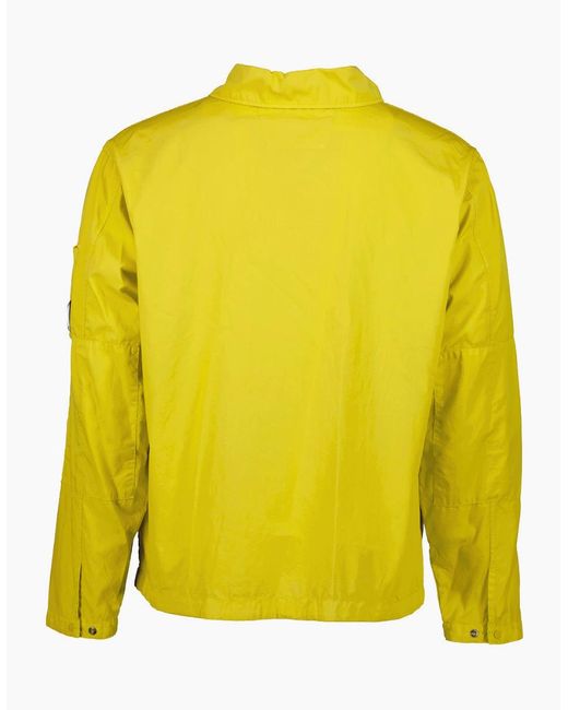C P Company Yellow Rip-Stop Lens Overshirt for men